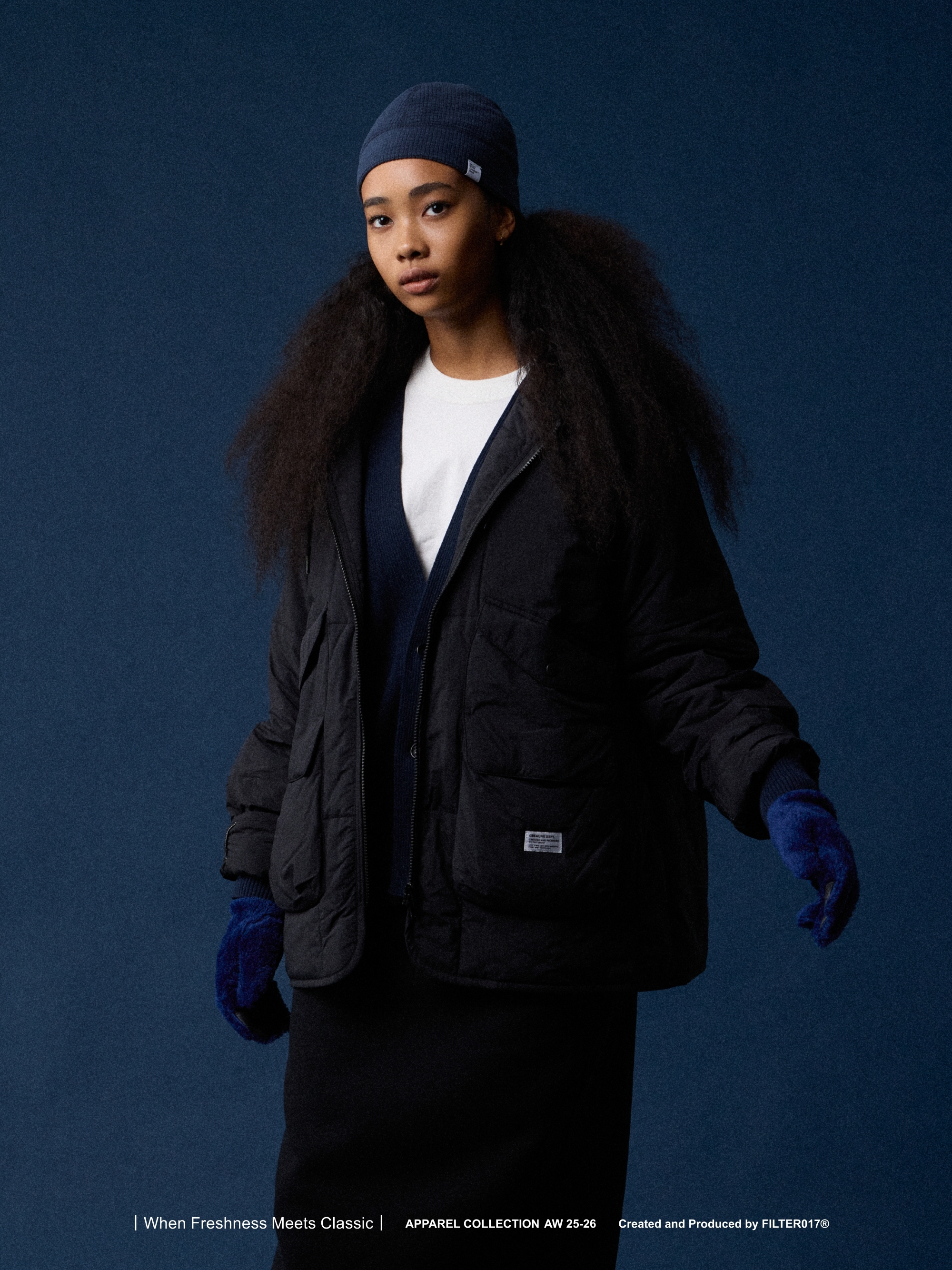 FILTER017 輕量絎縫軍事連帽外套