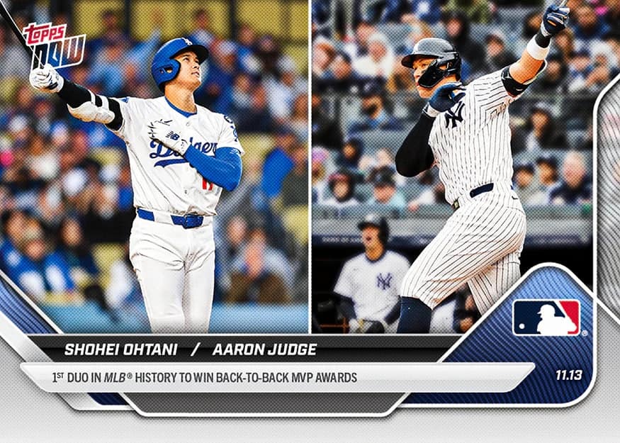Topps MLB 2025 MVP  Back to back 蟬連mvp  card os-7/8/9