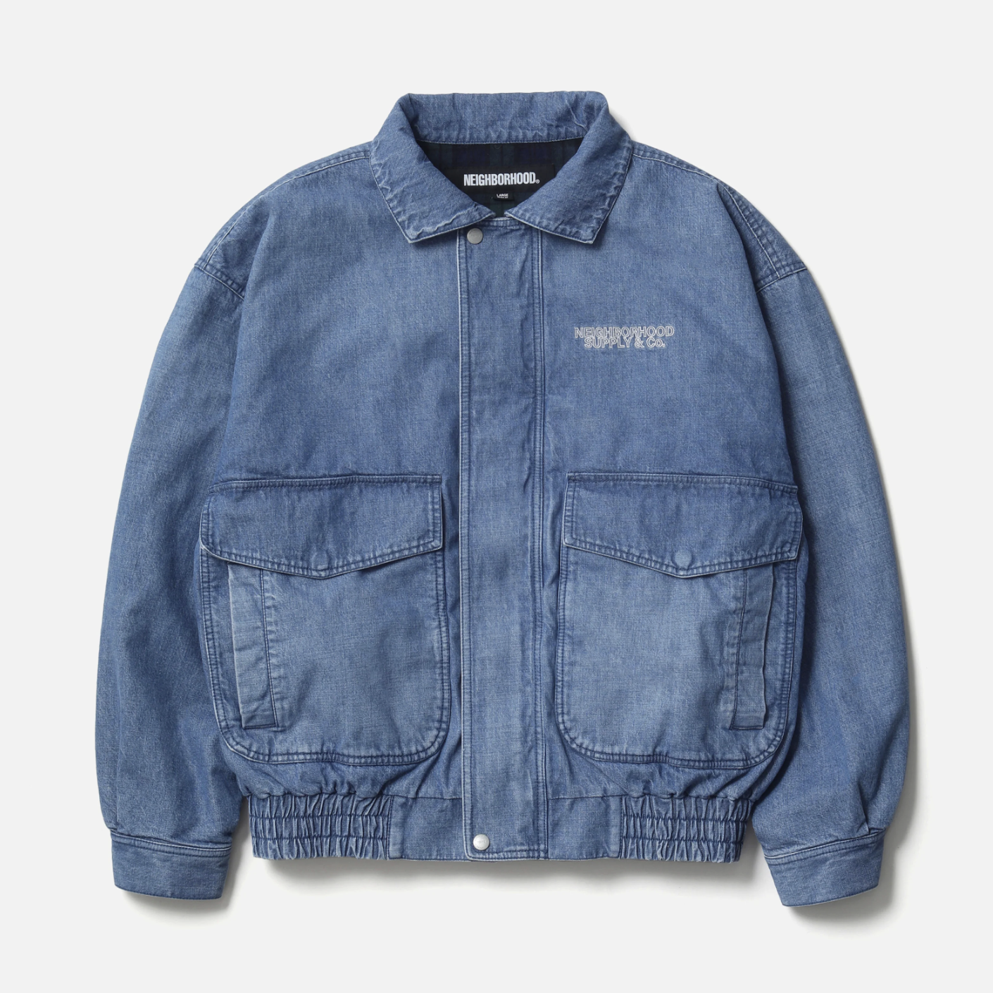-(B6b)-NEIGHBORHOOD  DENIM DAD JACKET 單寧 復古 老爹 外套 藍色-252SPNH-JKM01