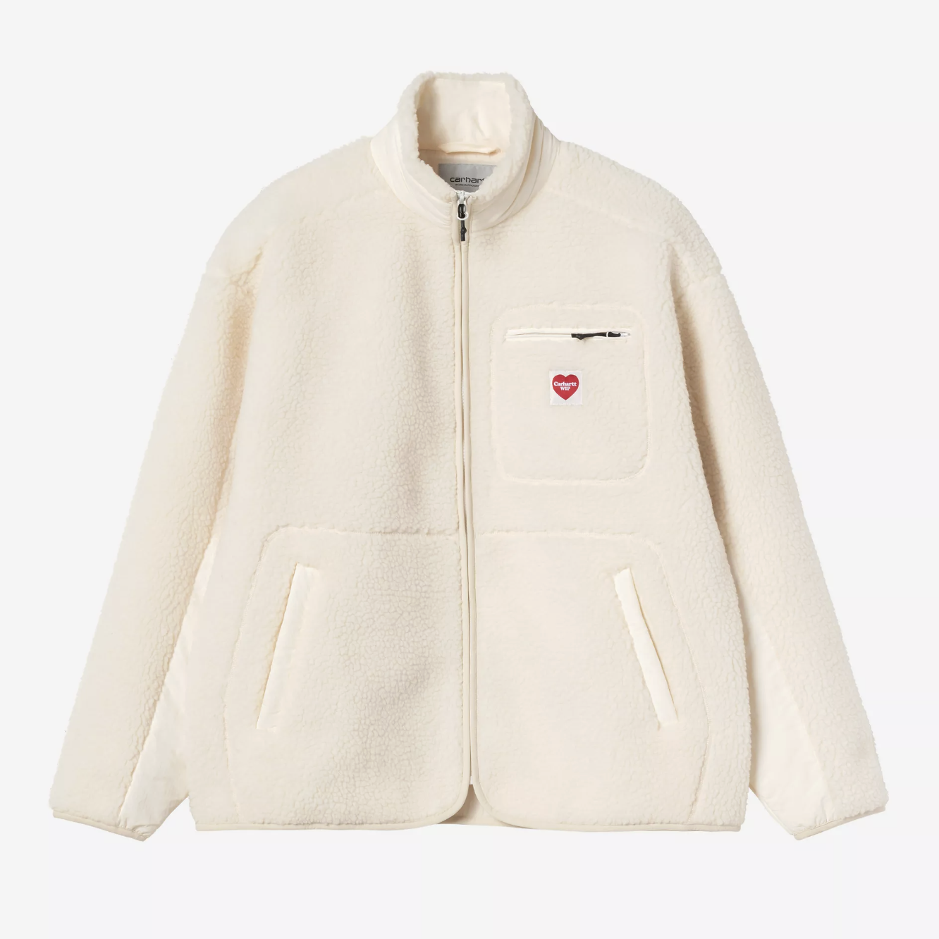 -(B2b05)-CARHARTT WIP HEART II HARTT LINER 愛心 口袋 羔羊 搖粒絨 外套 黑色/白色-A252012