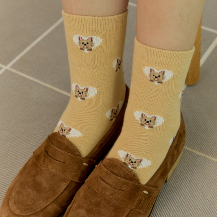 韓國 socks appeal® 狗狗中筒襪 約克夏㹴犬