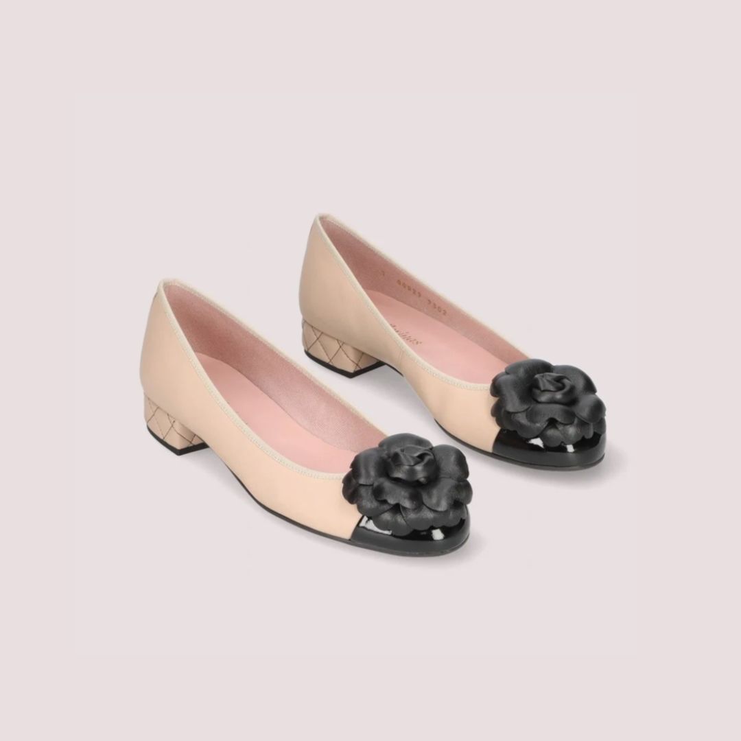 1PB0109-022 [PRETTY BALLERINAS] Shade Negro Ballerinas Beige #52324_A (BR)