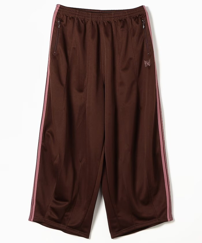 Needles H.D. TRACK PANT - POLY SMOOTH 寬版 棕粉