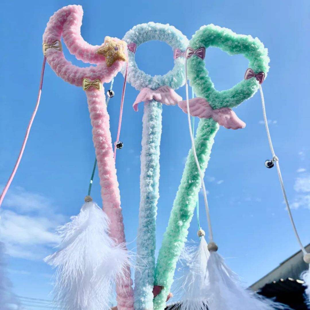 Studio H 魔法少女｜毛毛觸感逗貓棒 飄飄羽毛