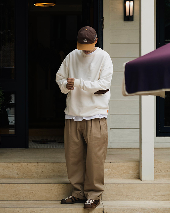 CREW NECK SWEATER - OFF WHITE (熱門追加)