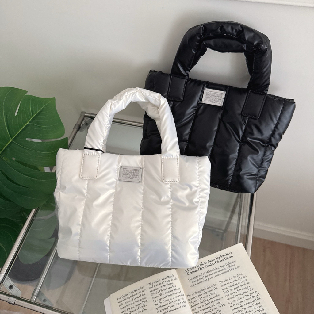 （現貨）MARITHE 金屬標 啞光 羽絨 手提包 MFG45WBG121