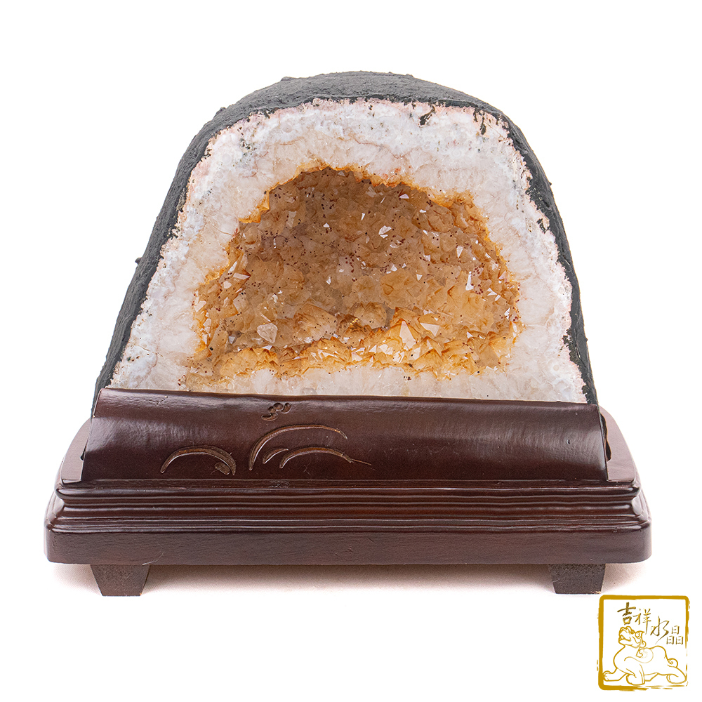 巴西黃水晶洞 9.15kg 聚財氣