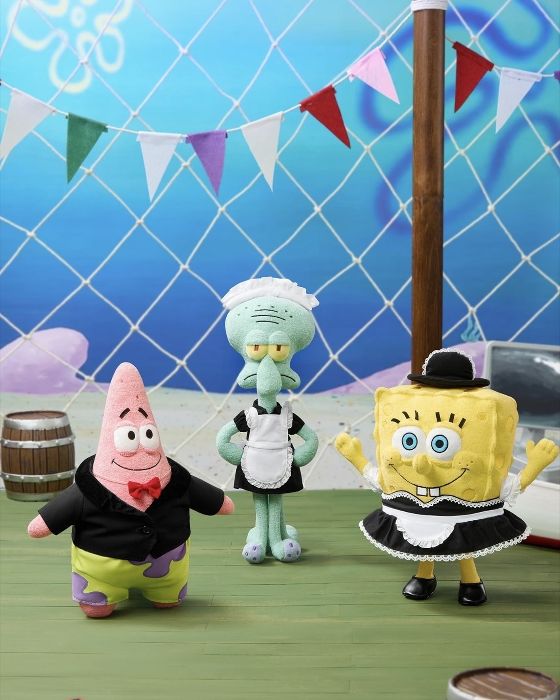 <正版授權>海綿寶寶 服務生系列 換裝娃娃 共4款 毛絨 擺件