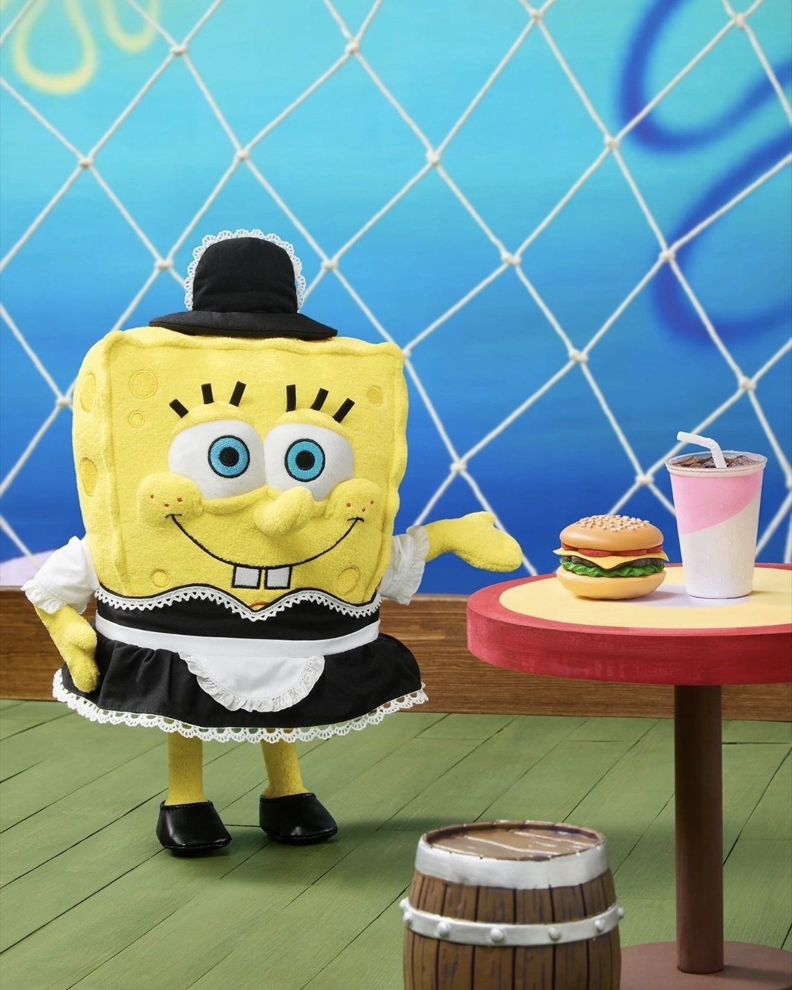 <正版授權>海綿寶寶 服務生系列 換裝娃娃 共4款 毛絨 擺件