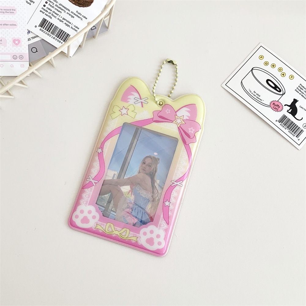 Korean Style Girl Guka Card Holder Keychain