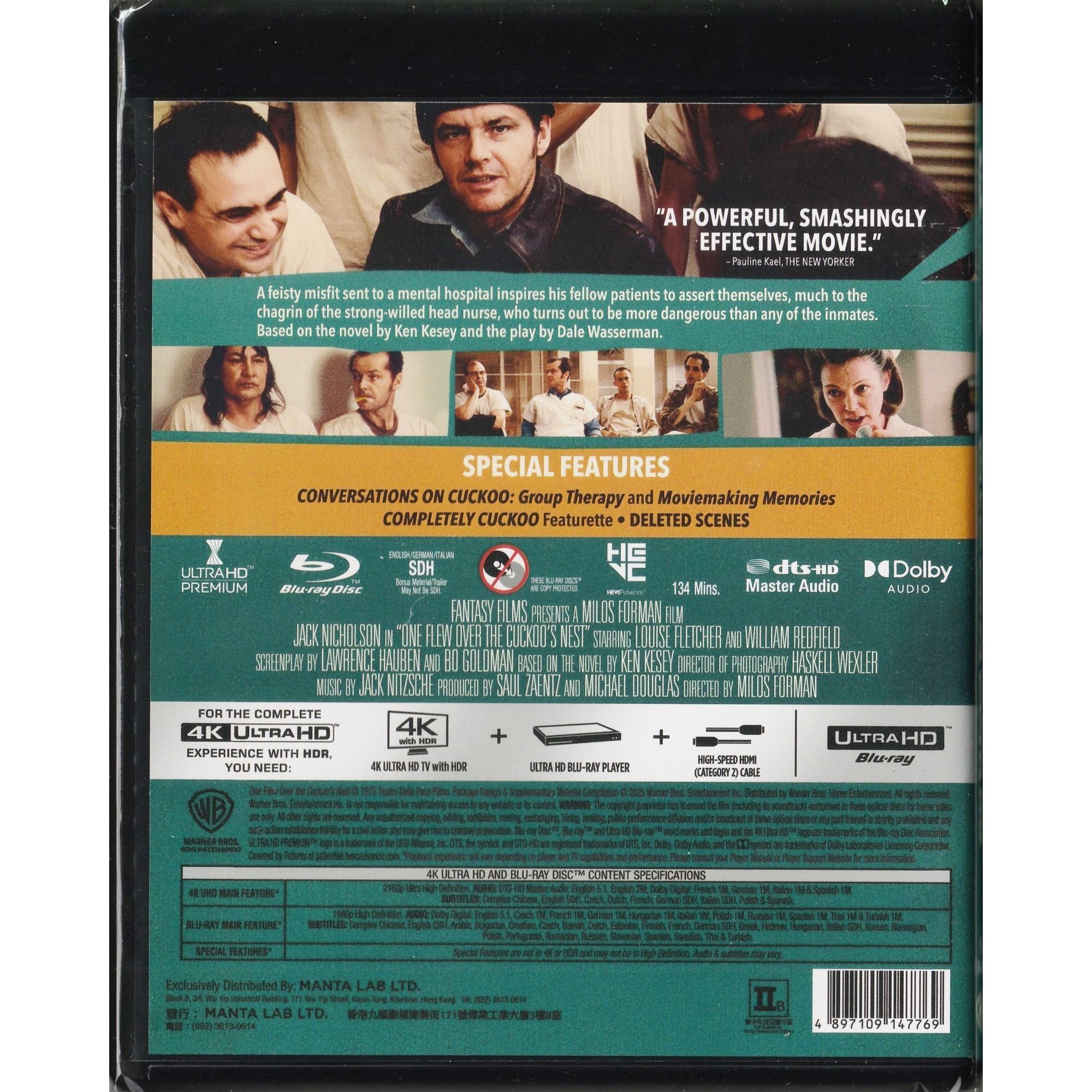 飛越瘋人院 (1975) (4K Ultra HD + Blu-ray) [訂貨]