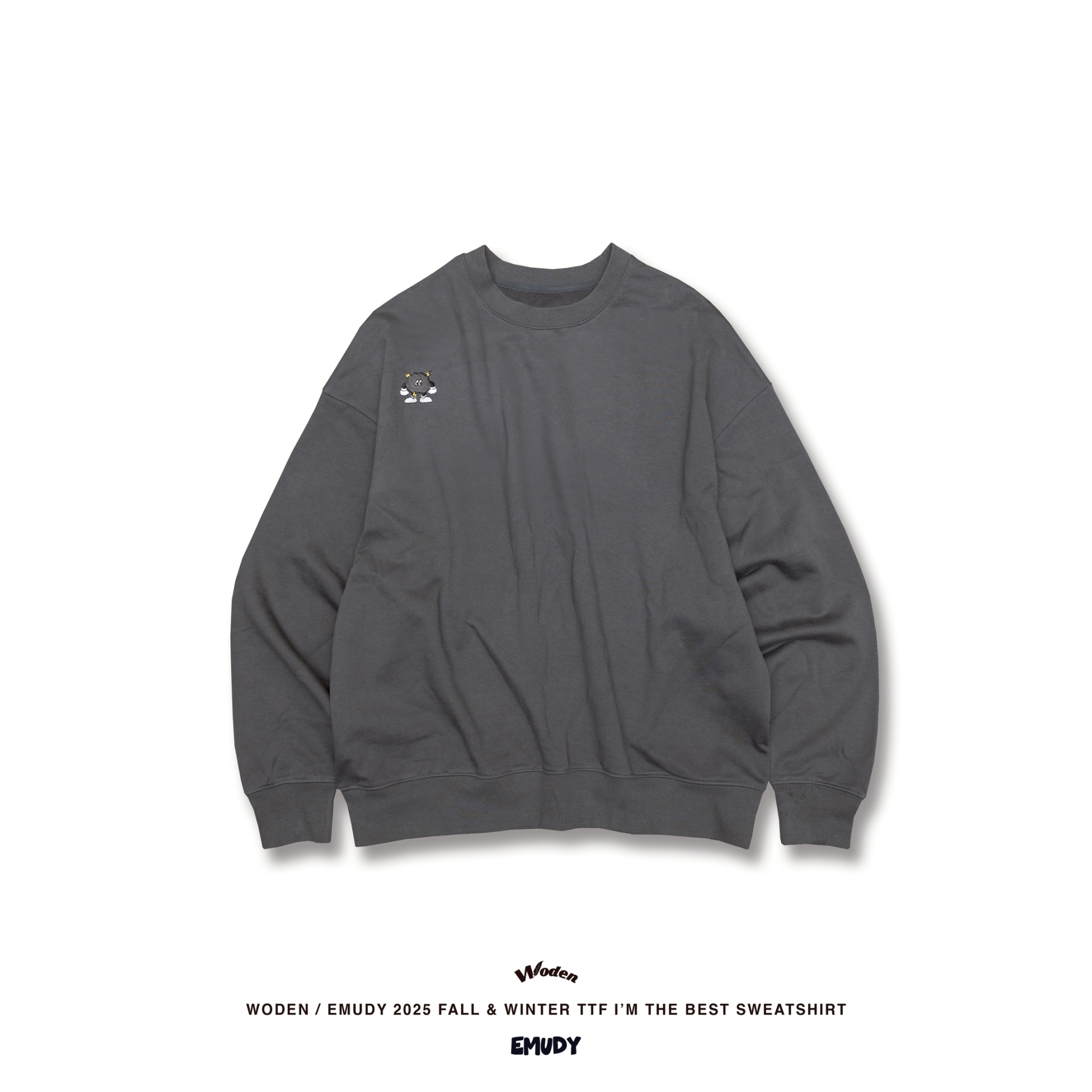 WODEN / EMUDY 2025 Fall & Winter  012 TTF Im The Best SweatShirt