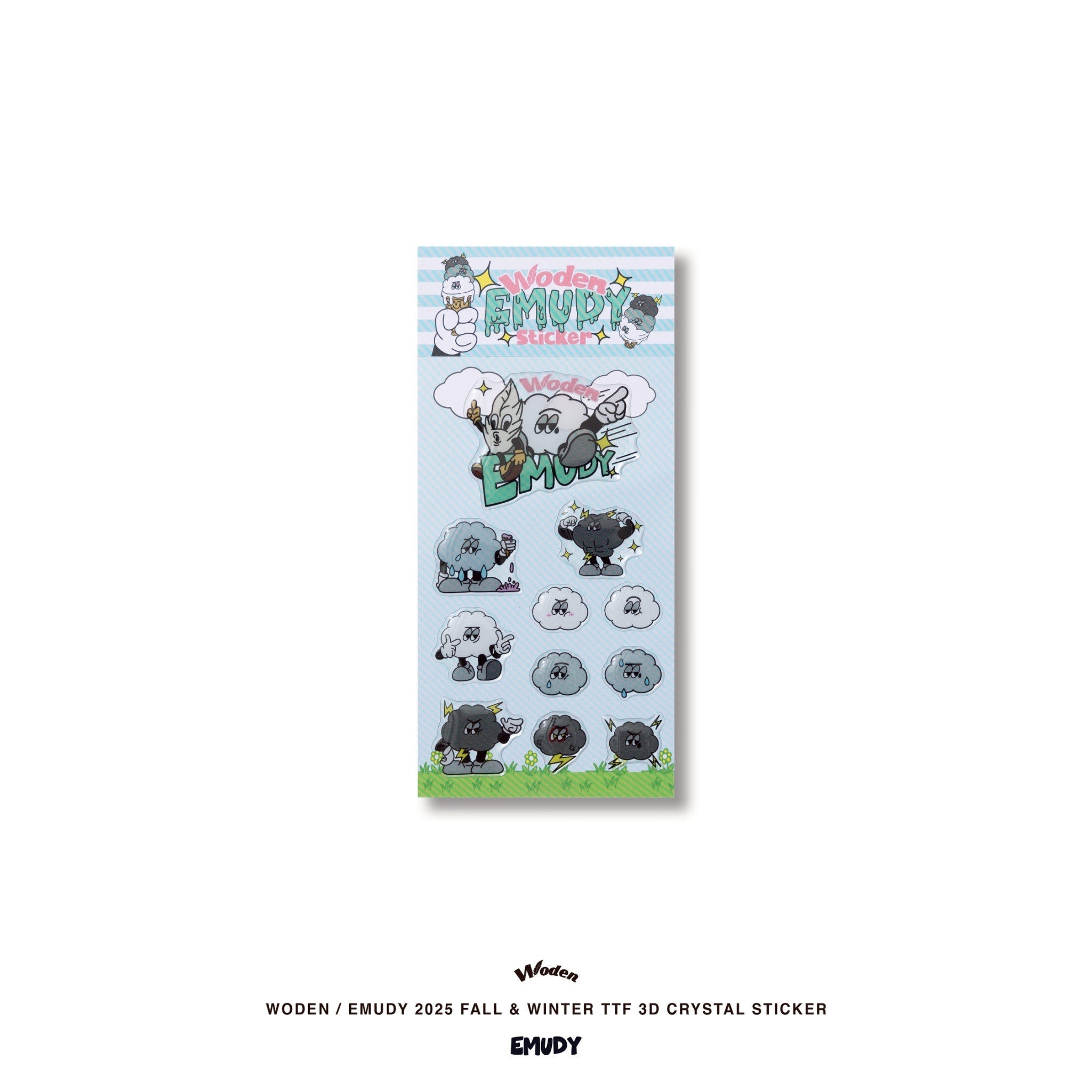 WODEN / EMUDY 2025 Fall & Winter 013 TTF 3D CRYSTAL STICKER