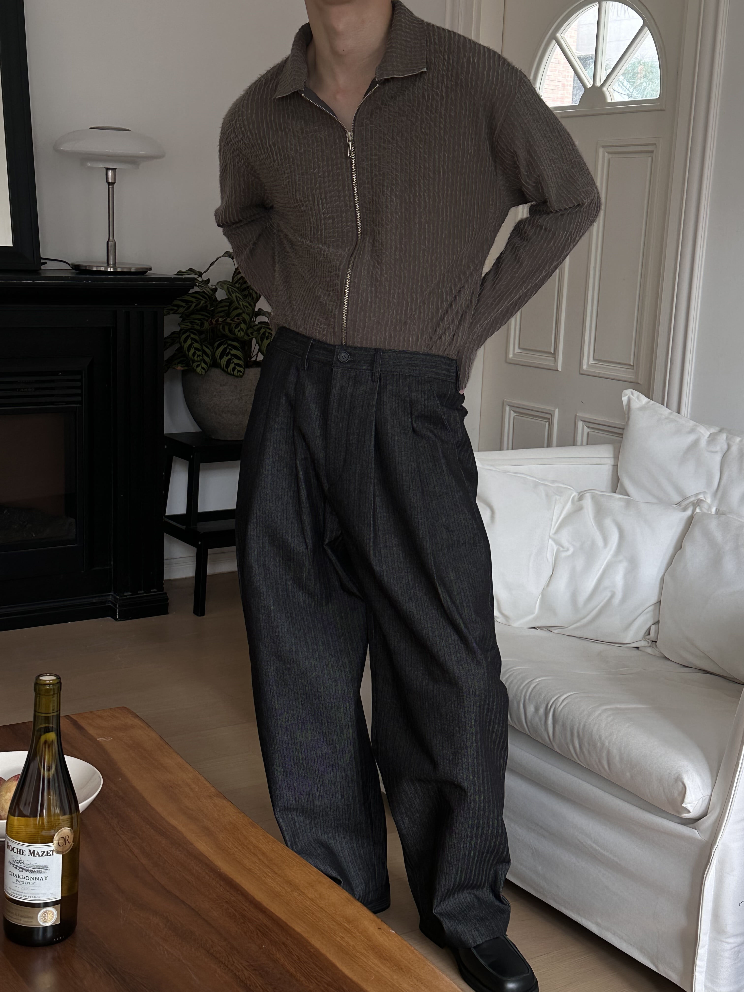 凱拉領子拉鍊開衫