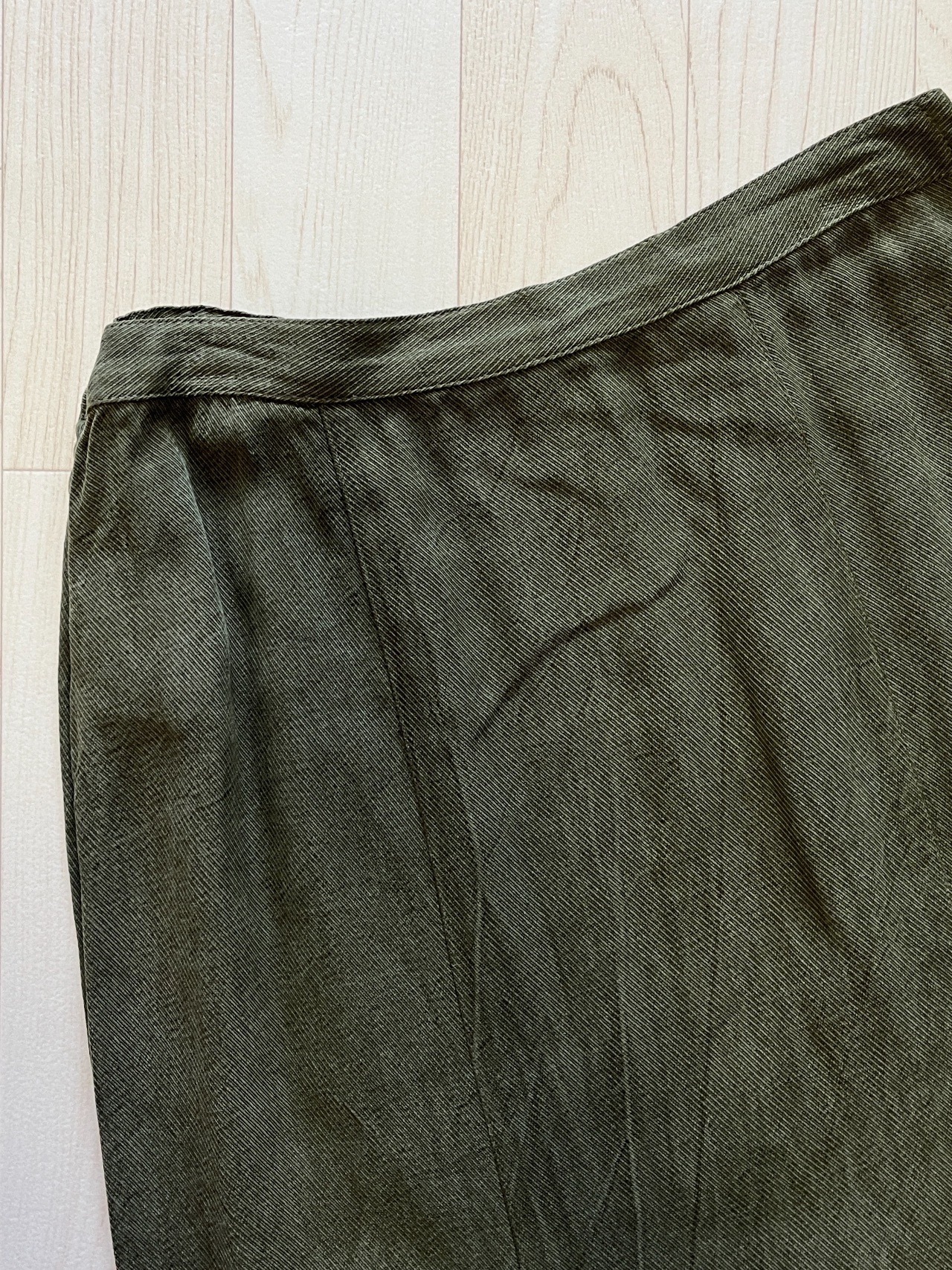 美國製墨綠色天絲質魚尾裙