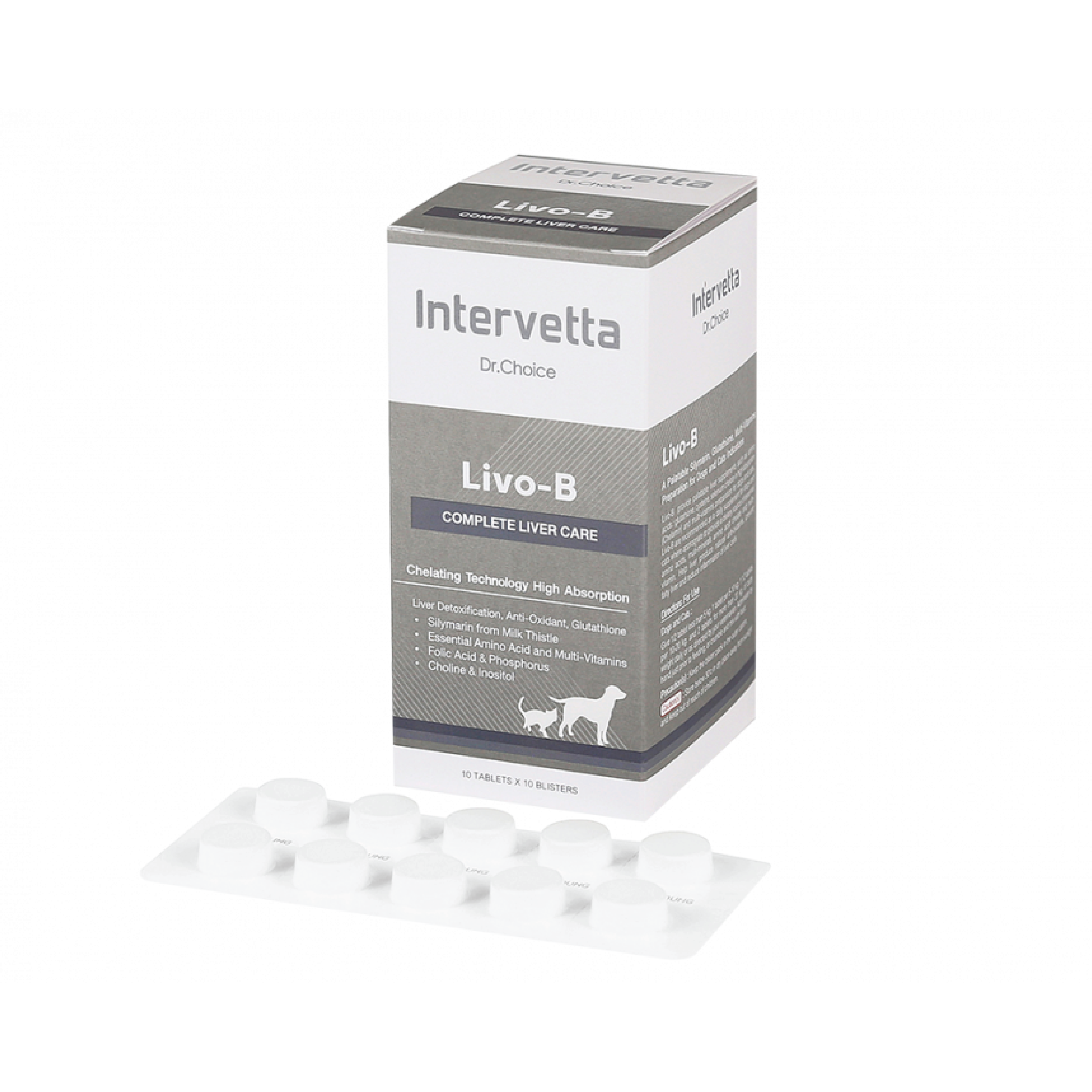 泰國Intervetta Dr.Choice Livo-B 寵物肝臟保健補充品 100片盒裝
