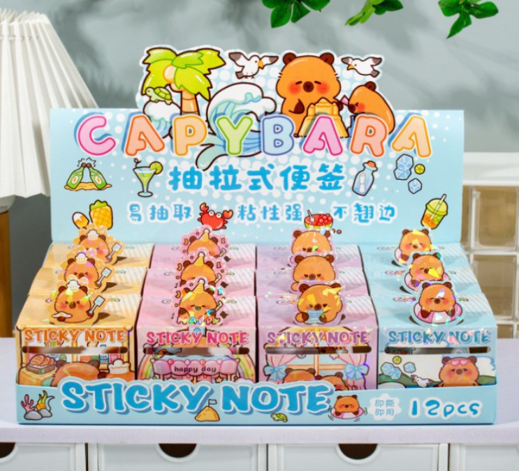 卡皮巴拉抽拉式便利贴（款式随机）