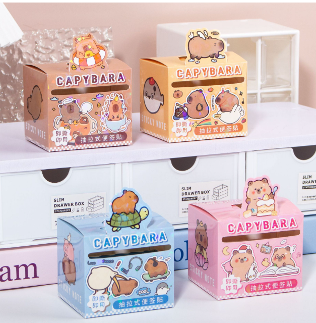 卡皮巴拉抽拉式便利贴（款式随机）