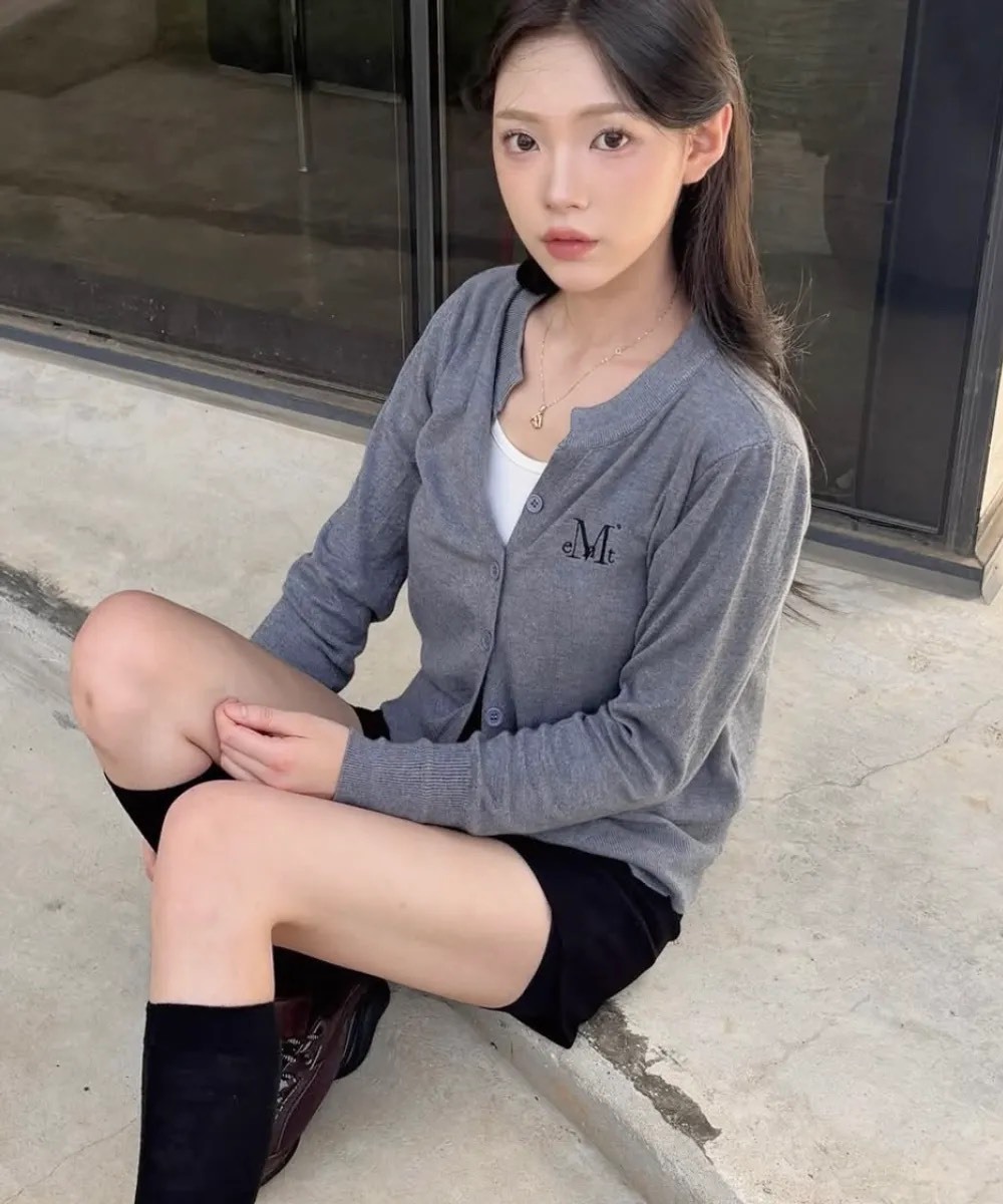 Mucent針織鈕扣外套