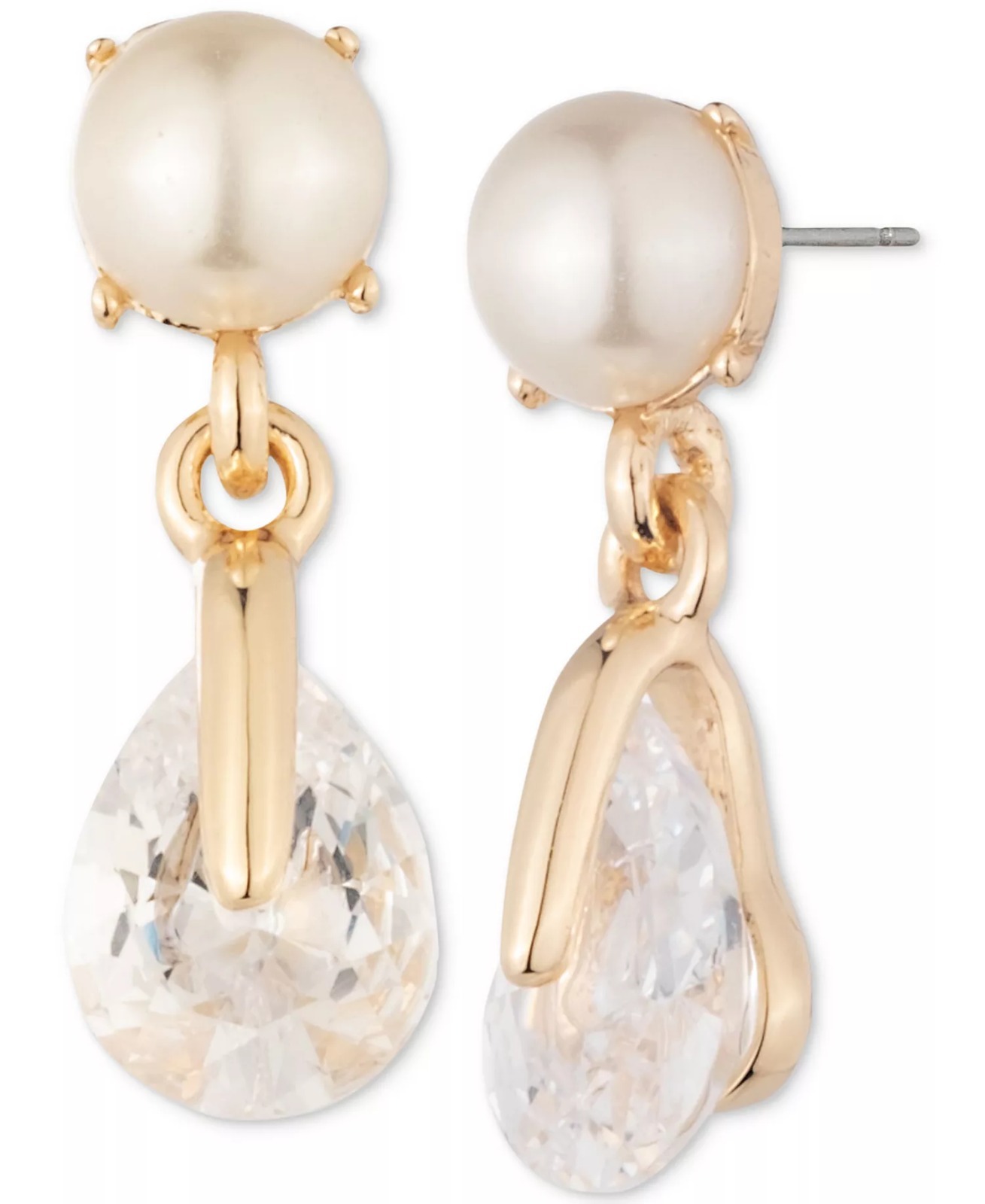 OBS206 Givenchy 仿珍珠鋯石水滴耳環