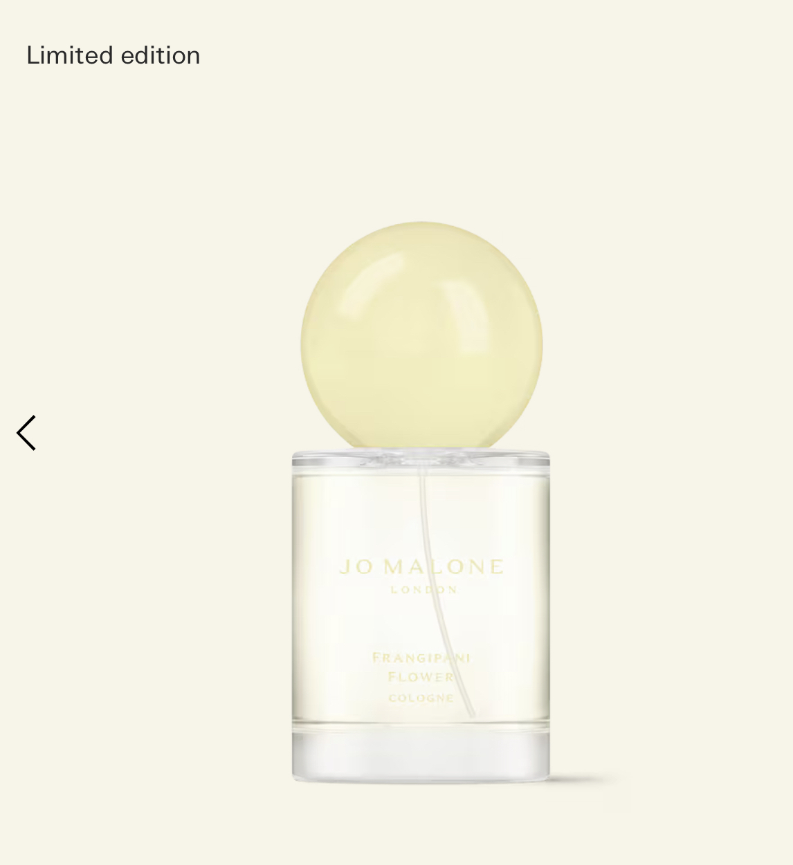 Jo Malone 限量版雞蛋花古龍水 Frangipani Flower Cologne 30ml