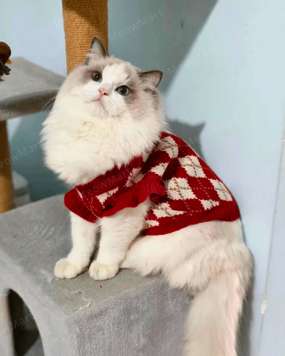 櫻桃針織保暖寵物背心