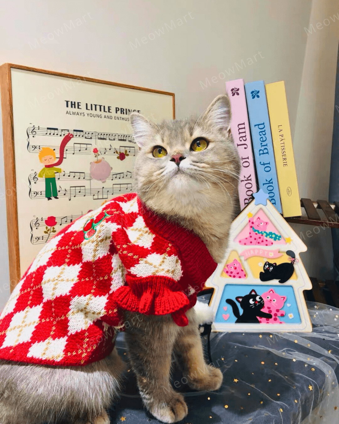 櫻桃針織保暖寵物背心