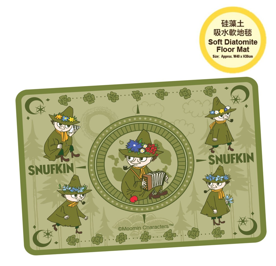 姆明一族  | 浴室吸水珪藻土地墊|史力奇(軟墊)