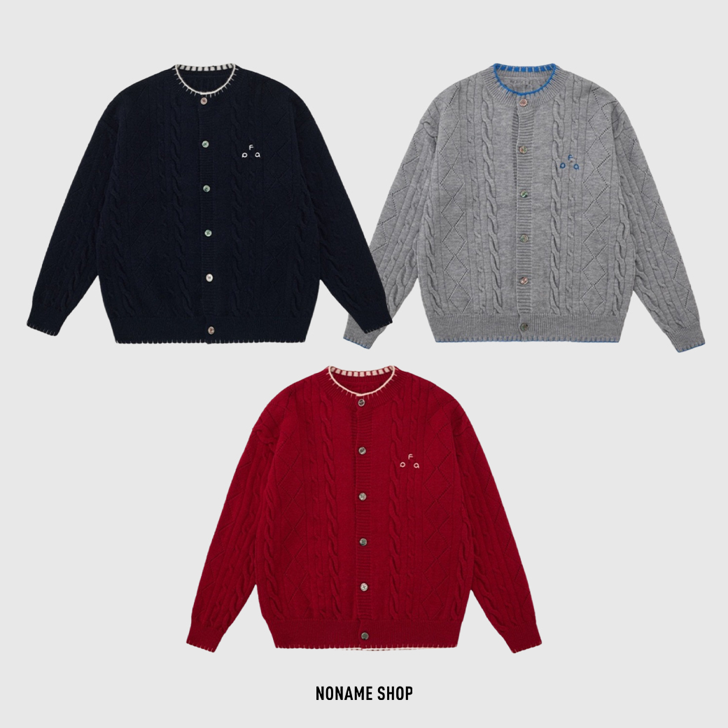 FPA 針織 慵懶 圓領 開襟 外套 三色 (男/女款)