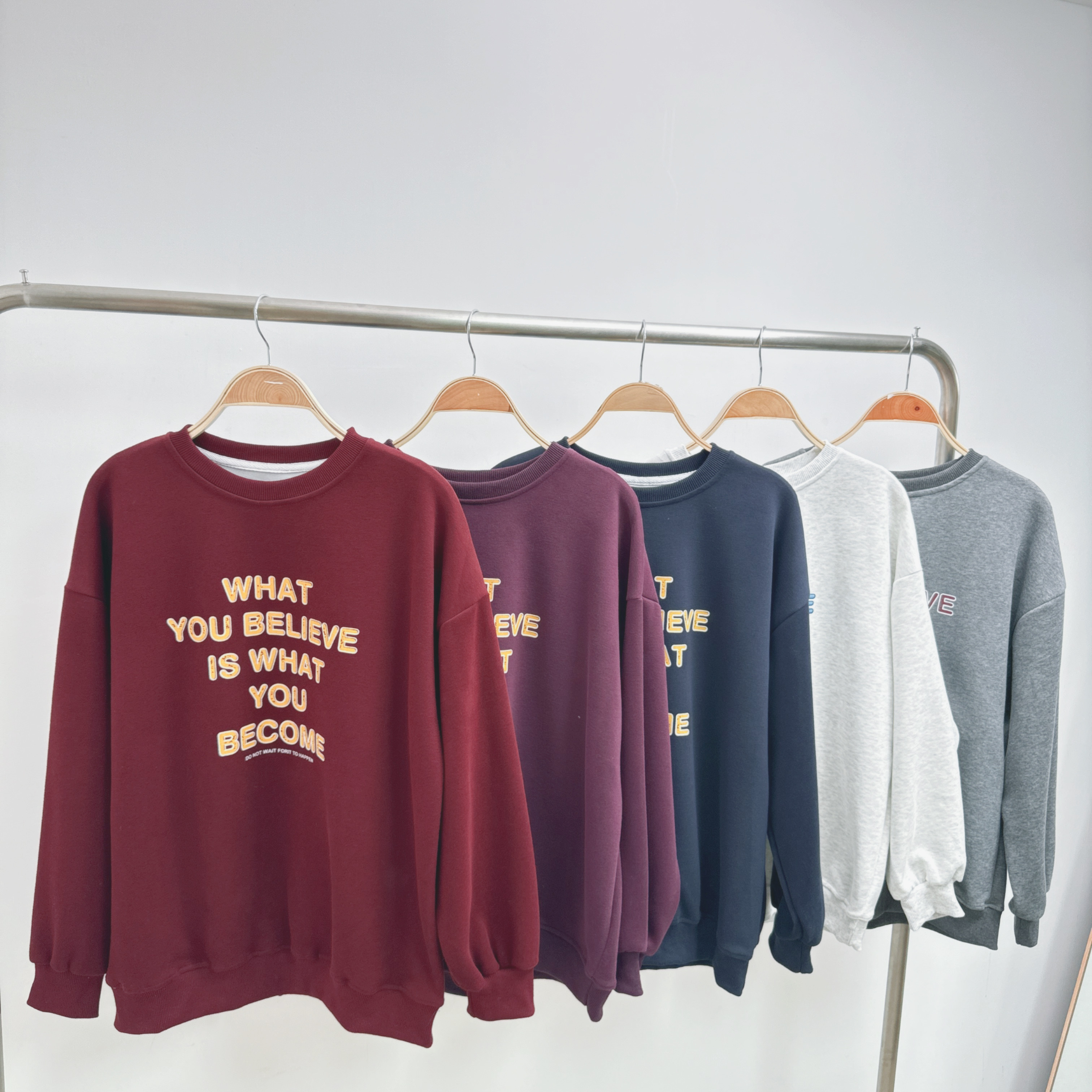 拼色做舊印字衛衣 (E64-E69)