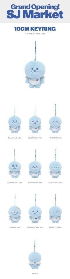 SUPER JUNIOR 10CM KEYRING - GRAND OPENING! SJ MARKET M