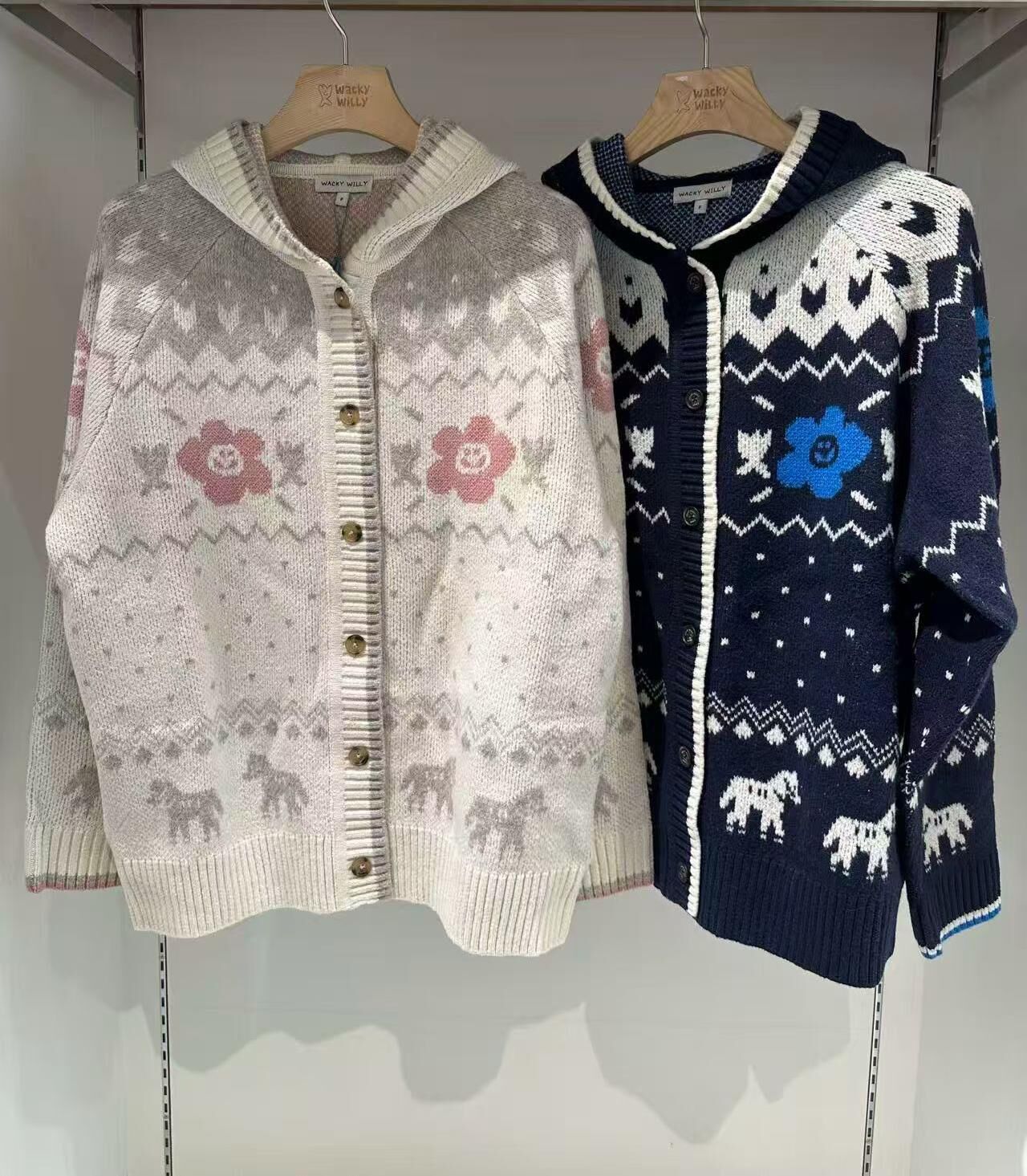 Wacky Willy 復古提花針織開衫外套（K11 BR724）