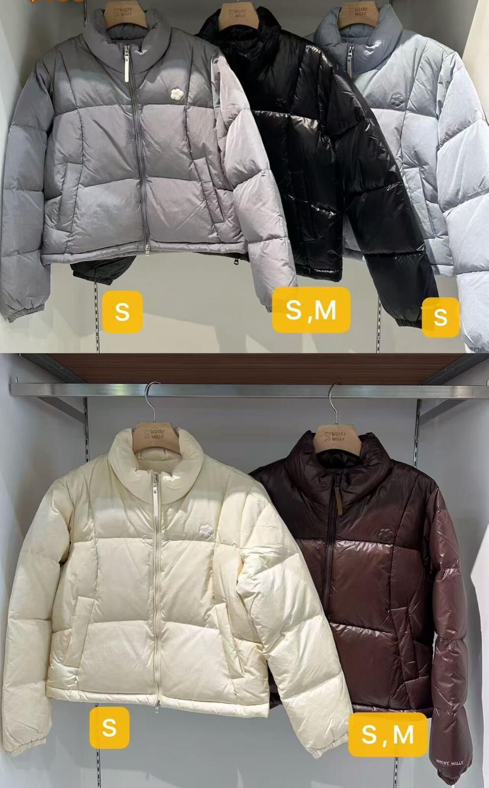 Wacky Willy 女款短款百搭羽絨服（K11 BR727）
