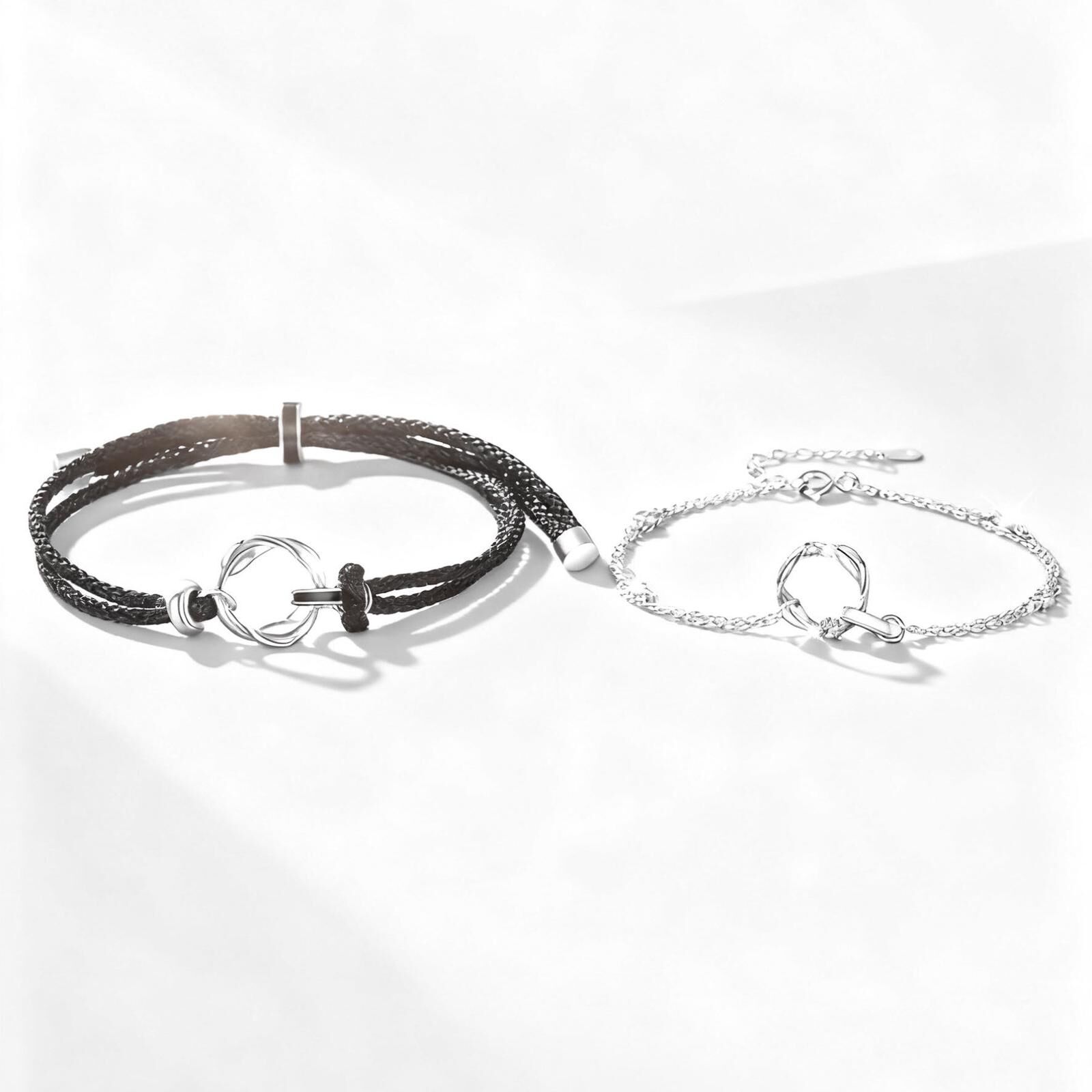 「愛無止境」情侶手鏈 | 鍍銀 | 免費刻字