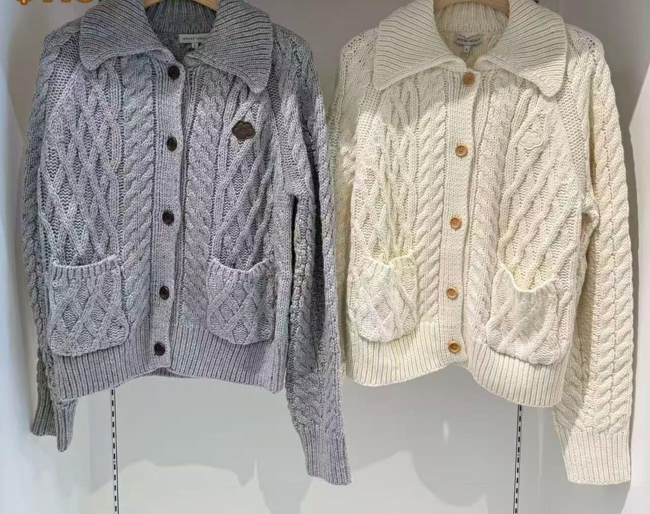 Wacky Willy麻花條紋針織開衫外套（K11 BR737）