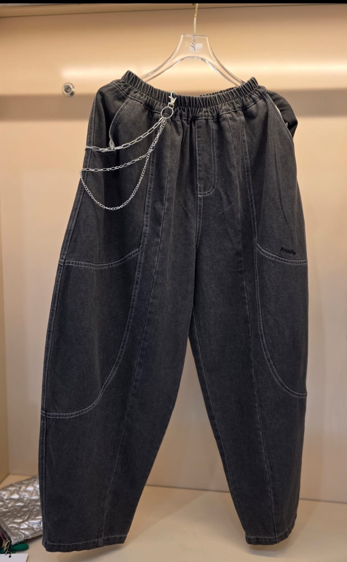 KE1434  JUNHE  橡筋腰牛仔褲