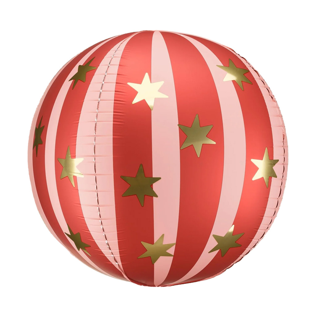 聖誕節單品丨立體圓球-星星派對(紅)