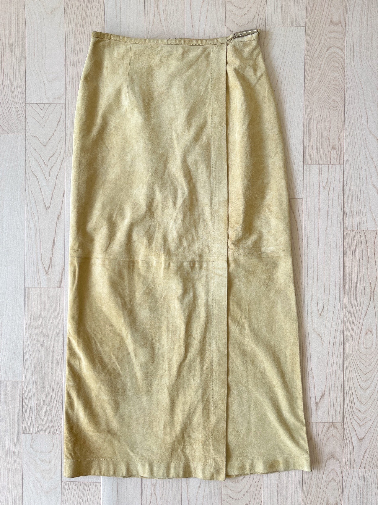 Etienne Aigner意大利製米色真皮長裙