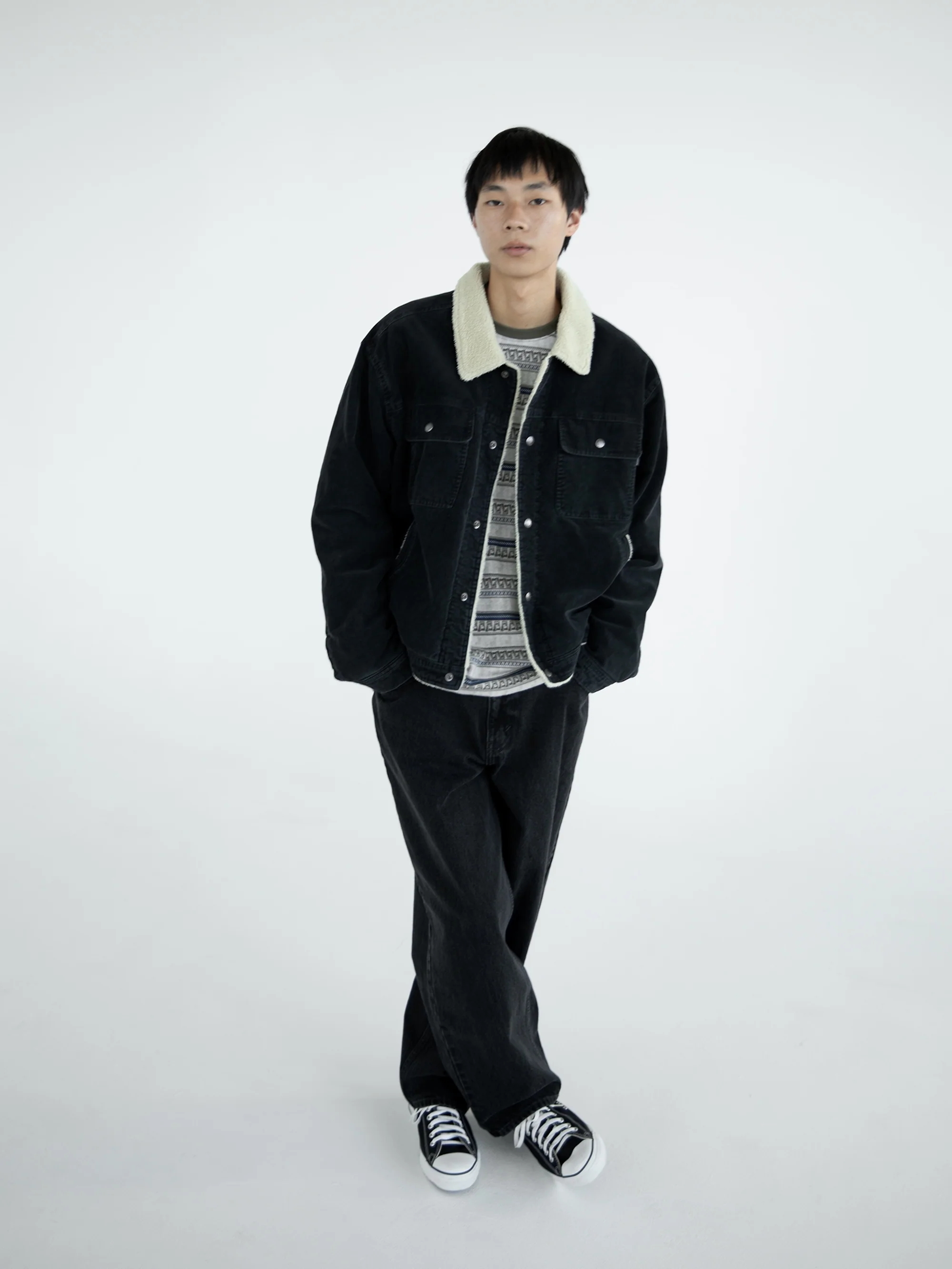 【車庫服飾】thisisneverthat Sherpa Lined Corduroy Trucker Jacket