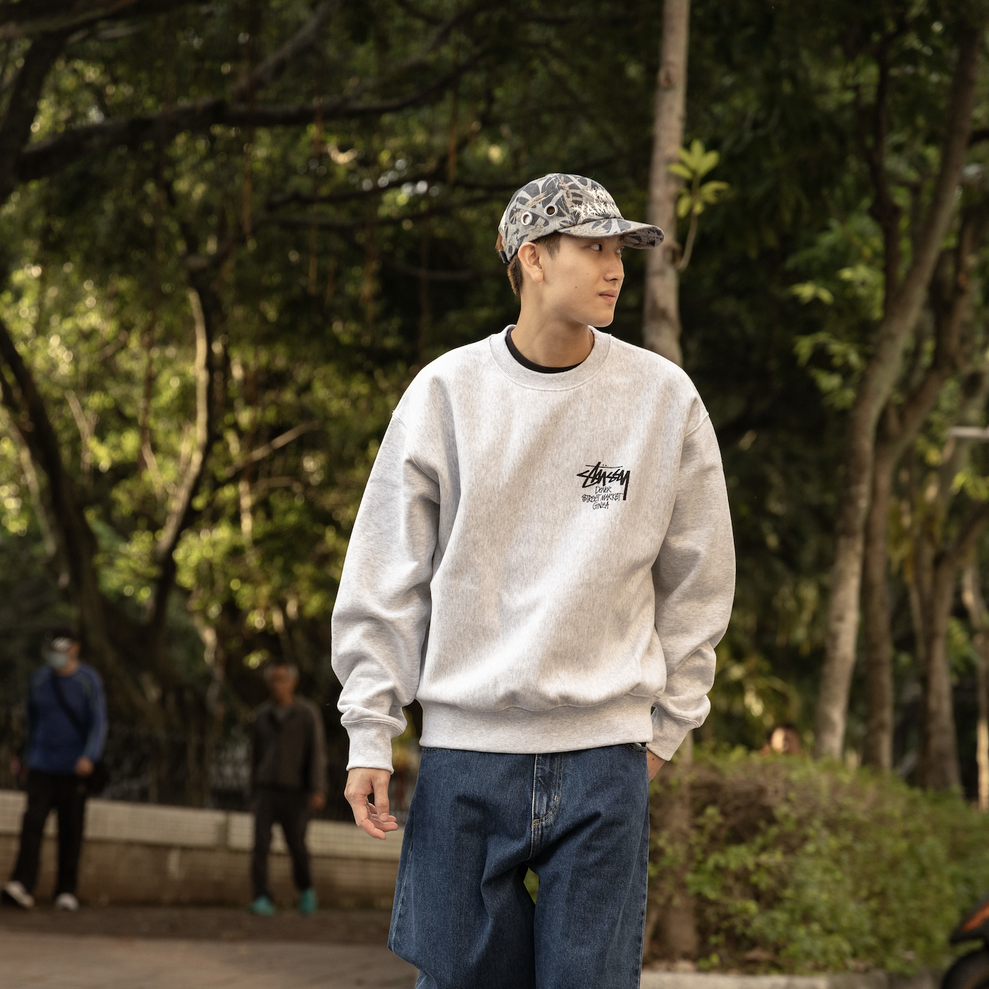 -(B012)-STUSSY STOCK DSM GINZA LOGO SWEATSHIRT 草寫字 DSM 銀座限定款 大學T 衛衣 黑色/灰色/軍綠色
