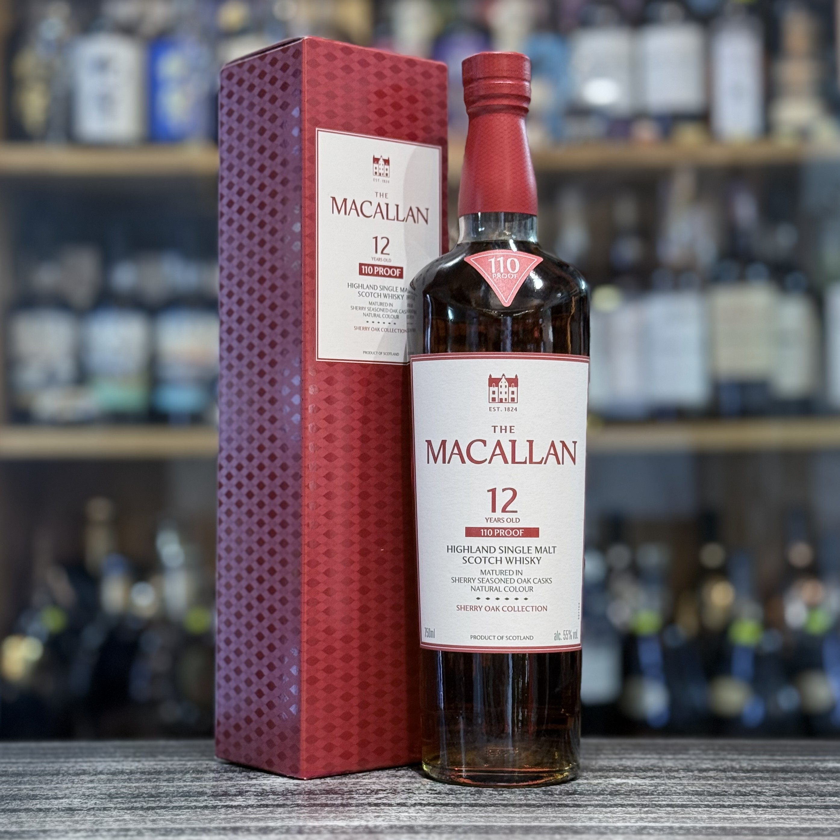 Macallan 12 Year Old Sherry Oak 110 Proof - 75cl/55%