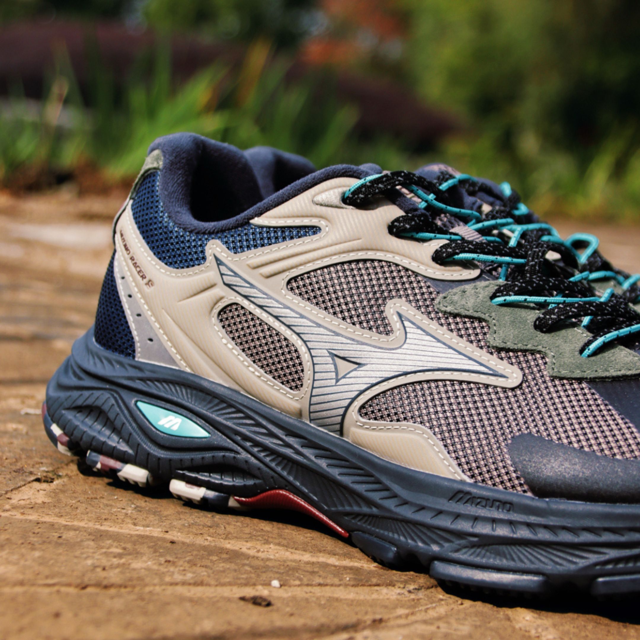 NICEDAY 代購 MIZUNO RACER S 2.0 山系 復古 機能 鋼鐵 灰綠 防潑水 D1GH263506