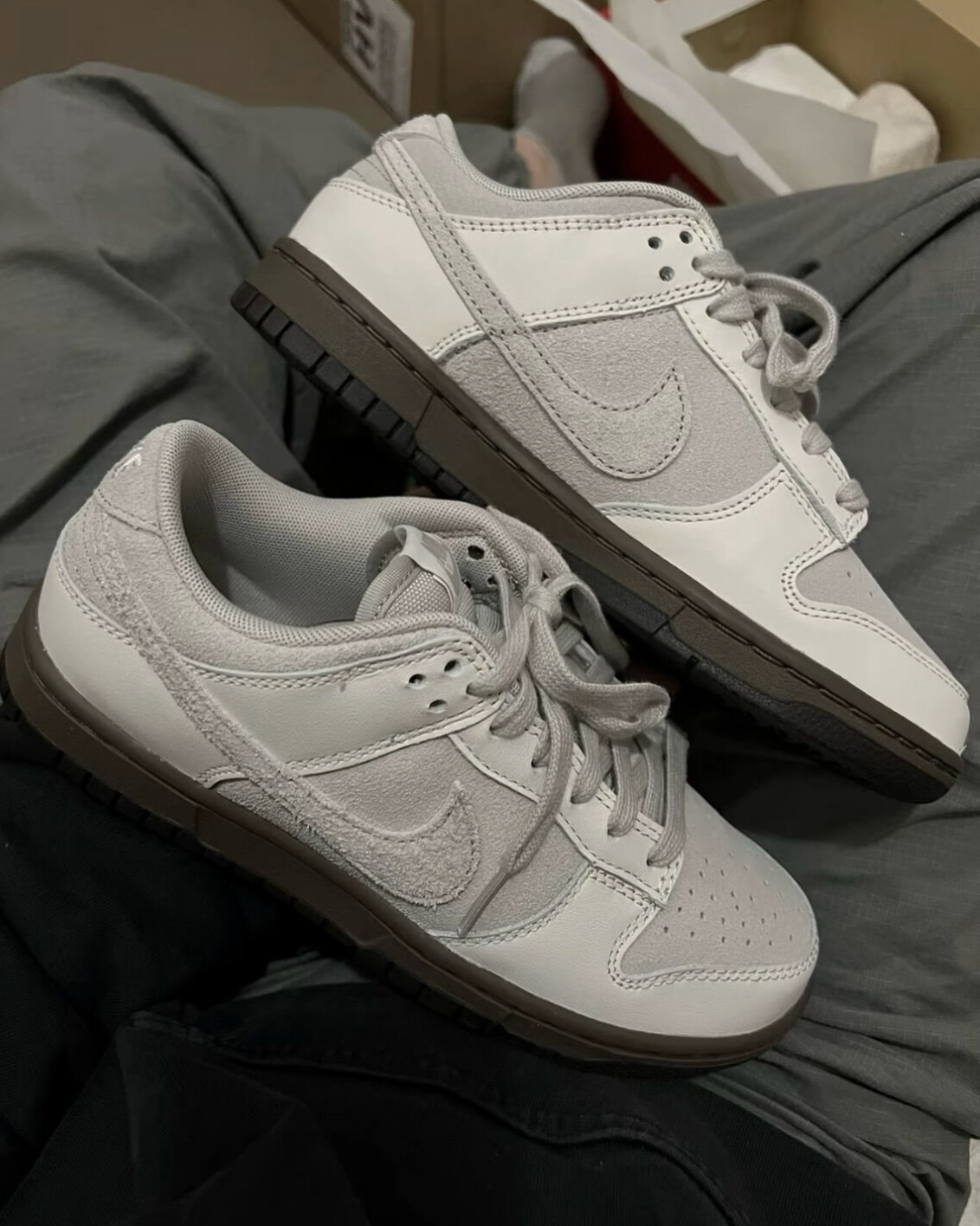 Nike Dunk Low "Ironstone" 礦石灰 麂皮 皮革 拼接 低筒 休閒鞋 男女同款