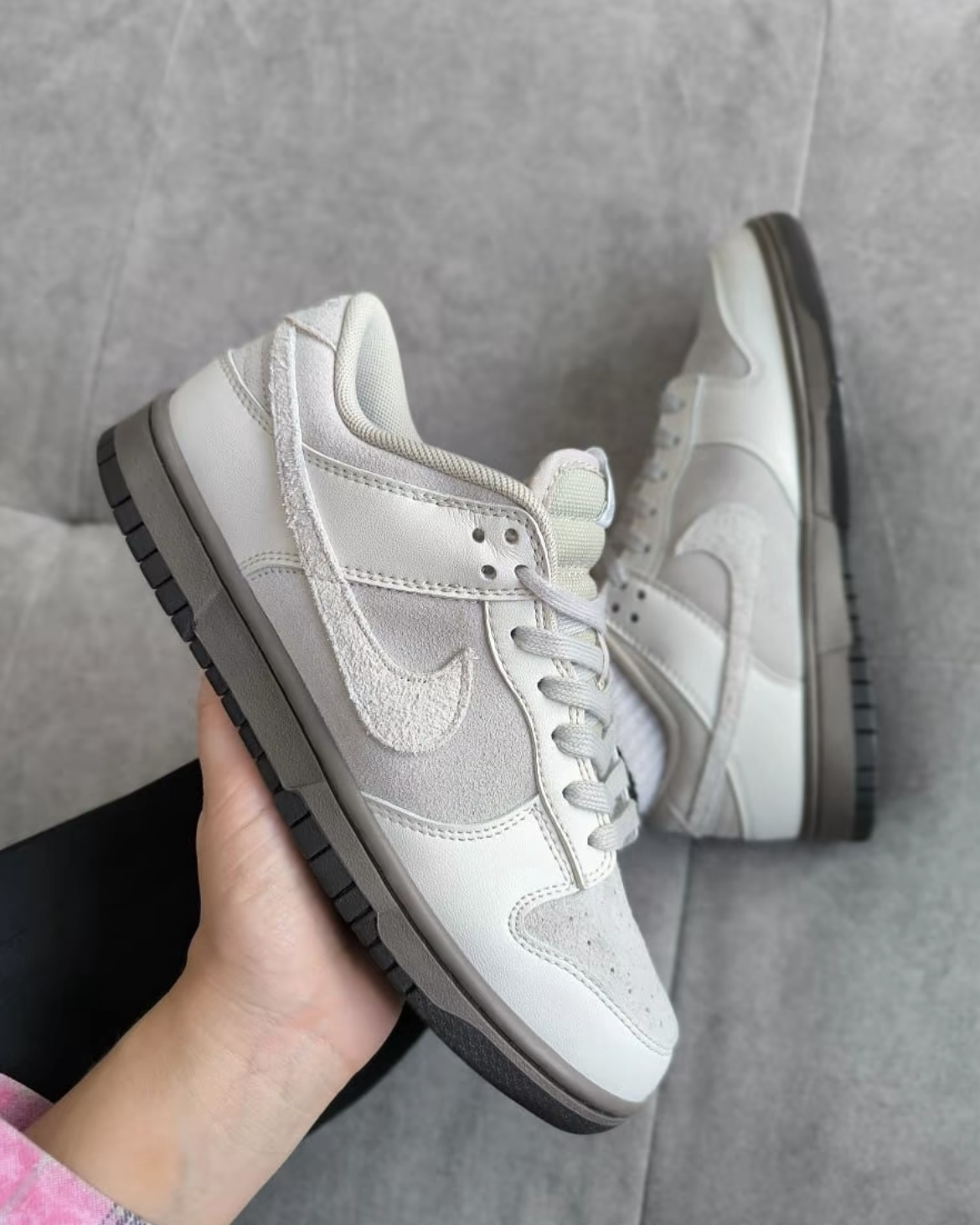 Nike Dunk Low "Ironstone" 礦石灰 麂皮 皮革 拼接 低筒 休閒鞋 男女同款