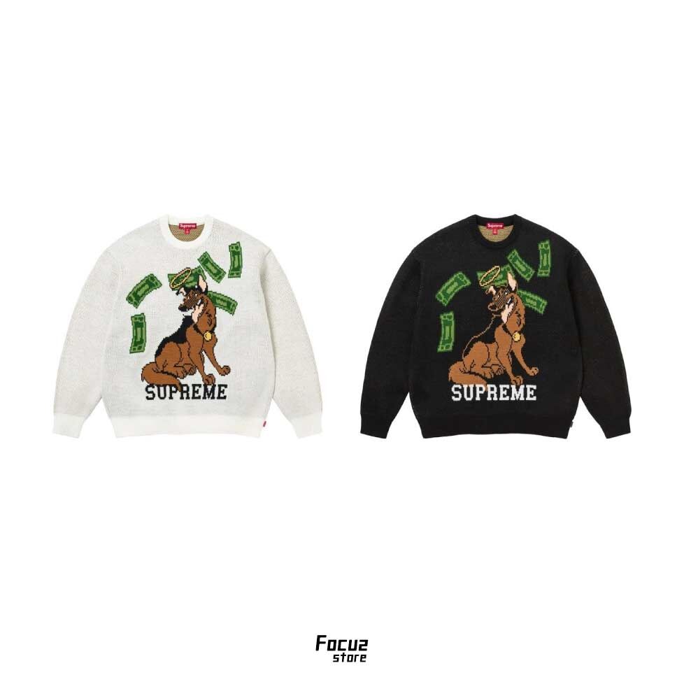 【Focus Store】現貨秒發 Supreme x All Dogs Go To Heaven FW25 Week11 Sweater 天堂狗生死戀 兩色 毛衣