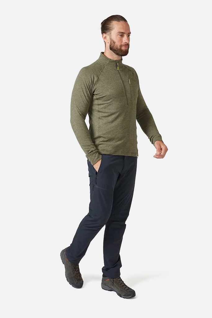 Rab Nexus Pull-On 男款 透氣保暖刷毛立領半拉排汗衣 鋼鐵藍 QFF-74-STE [HappyOutdoor]