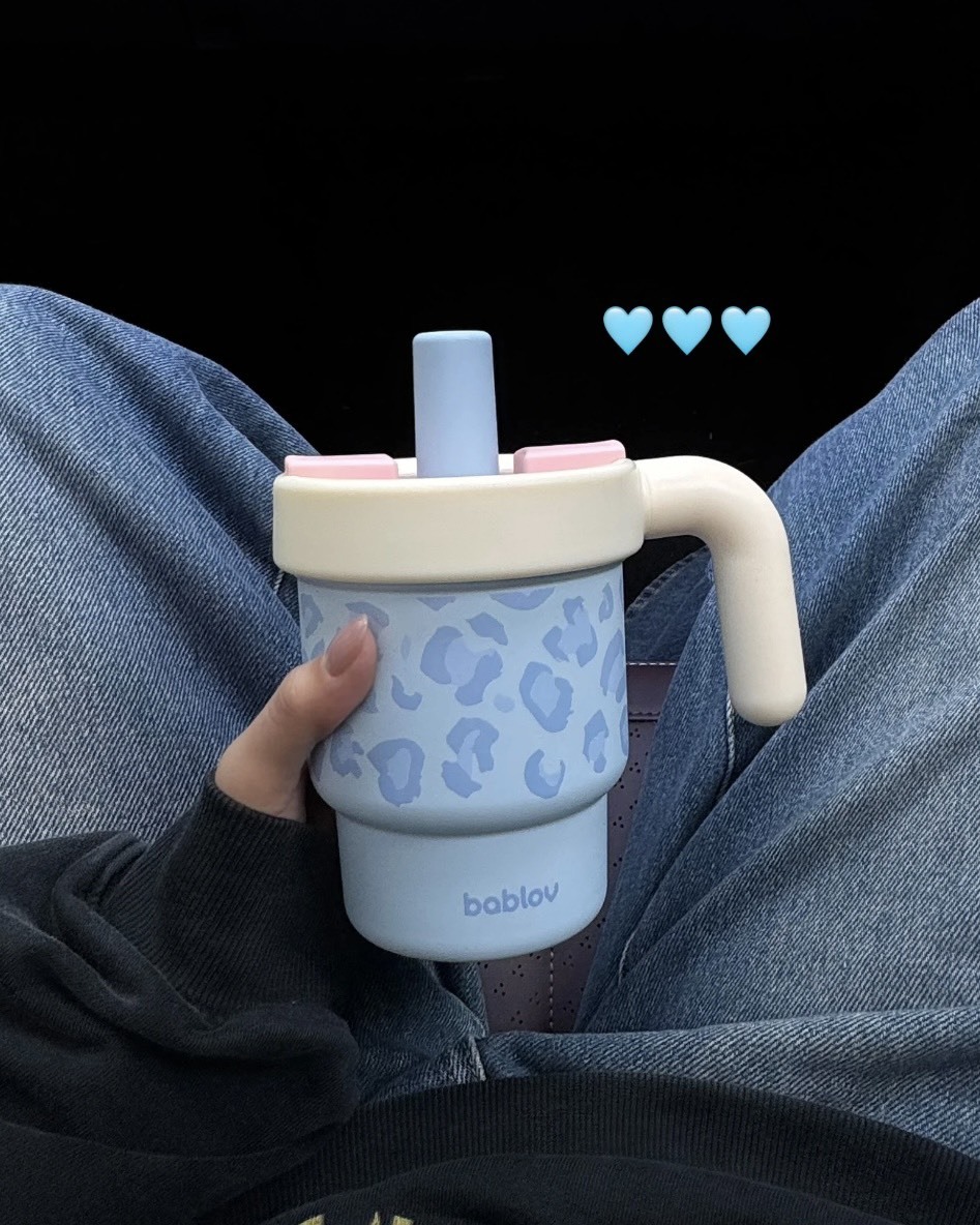 <豹歉了錢錢 單件免運🔥>BABLOV 豹紋 迷你 大容量 冰霸杯 610ml 四色