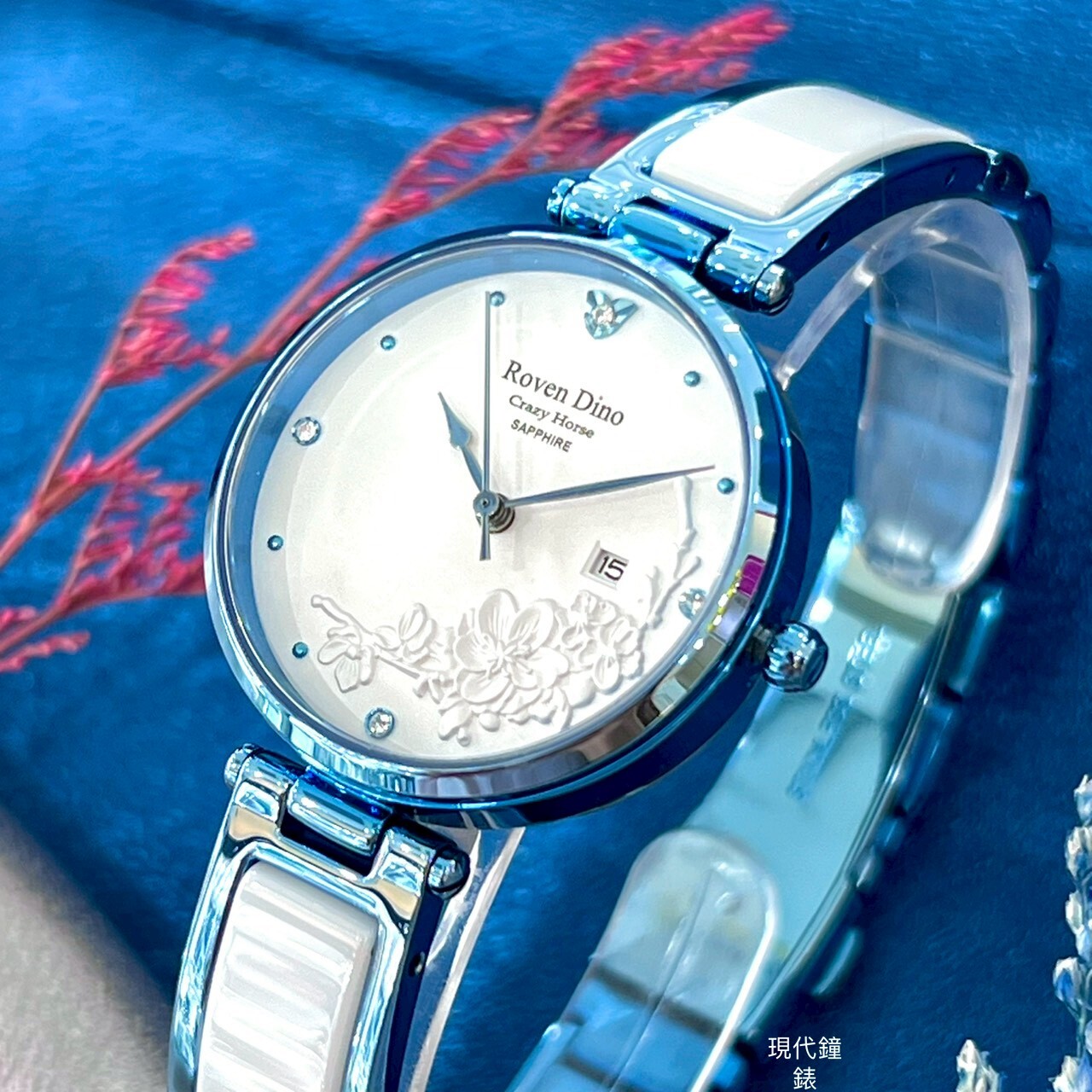 【Roven Dino羅梵迪諾】高質感時尚陶瓷女錶 RD6091BU 30mm  現代鐘錶