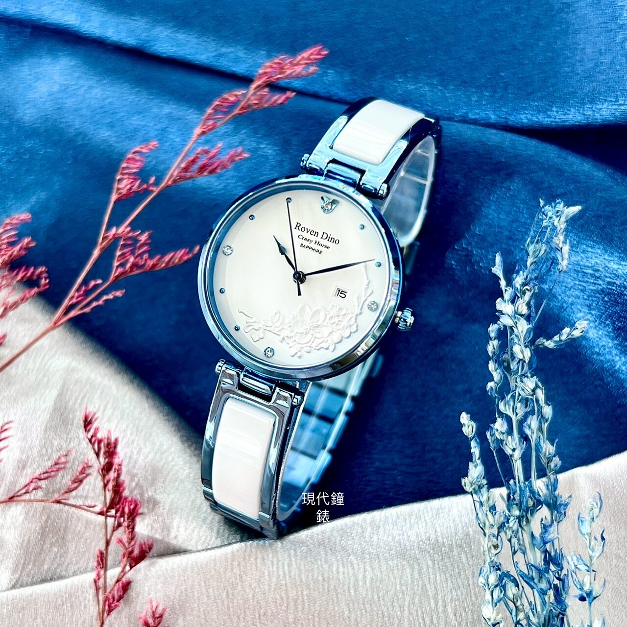 【Roven Dino羅梵迪諾】高質感時尚陶瓷女錶 RD6091BU 30mm  現代鐘錶
