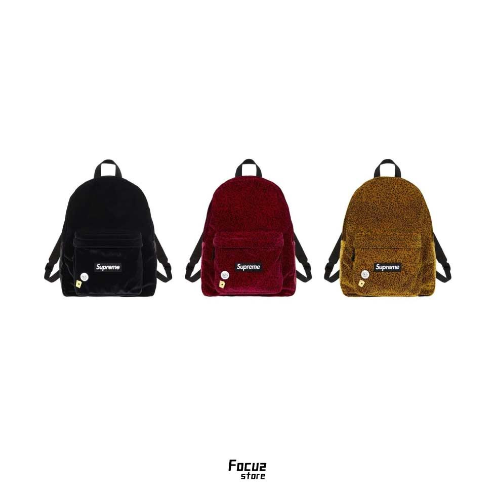 【Focus Store】現貨秒發 Supreme FW25 Week11 Velvet Backpack 天鵝絨豹紋 後背包 三色